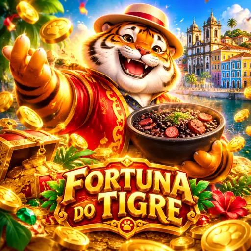 Grade 3x3 do Fortune Tiger com o símbolo coringa do tigre na posição central